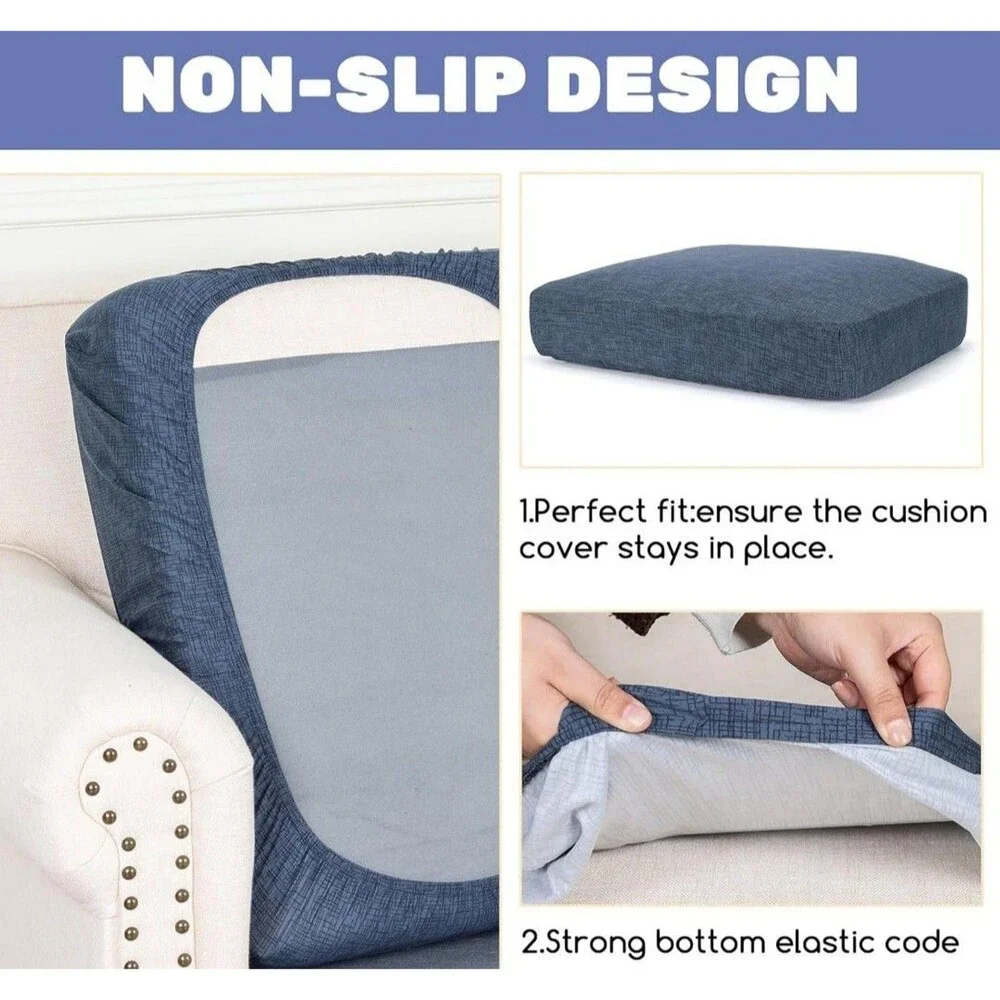 4 Pc Washable Waterproof Sofa Slipcovers  Elastic Furniture Protector Pets Kids